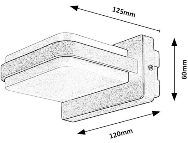 Rabalux 77061 - LED Екстериорен аплик GENDT LED/12W/230V IP44 черен