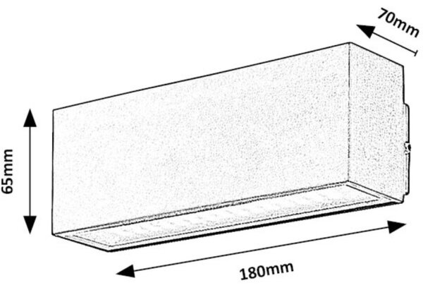 Rabalux 77075 - LED Екстериорен аплик MATARO LED/10W/230V IP54 черен