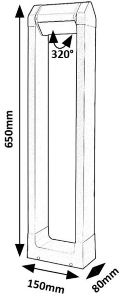 Rabalux 77104 - LED Екстериорна лампа MEDNA LED/8W/230V IP54