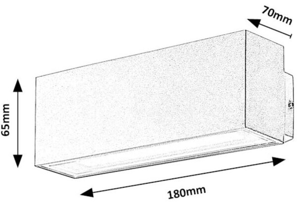 Rabalux 77076 - LED Екстериорен аплик MATARO LED/10W/230V IP54 бял