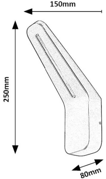 Rabalux 77051 - LED Екстериорен аплик OGNON LED/8W/230V IP54