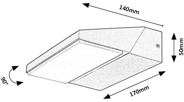 Rabalux 77064 - LED Екстериорен аплик SENICA LED/13W/230V IP65 черен