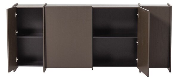 Тъмнокафяв скрин от декор от ясен 200x85x44 cm Brock – WOOOD