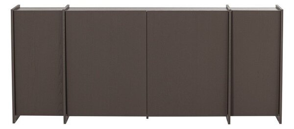 Тъмнокафяв скрин от декор от ясен 200x85x44 cm Brock – WOOOD