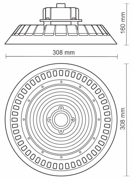 LED Индустриална лампа UFO HIGHBAY LED/150W/230V 5000K IP65