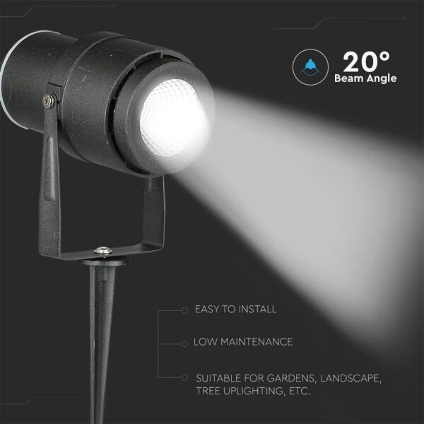 LED Екстериорна лампа LED/12W/100-240V IP65 4000K черен