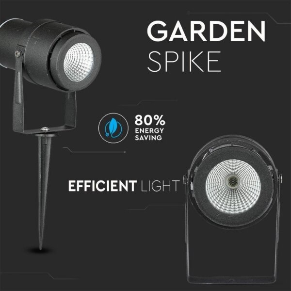 LED Екстериорна лампа LED/12W/100-240V IP65 черен - зелена светлина