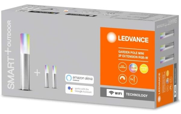 Ledvance - Удължаващ к-кт 3бр. LED RGB екстериорни лампи SMART 3xLED/1,9W/230V Wi-Fi