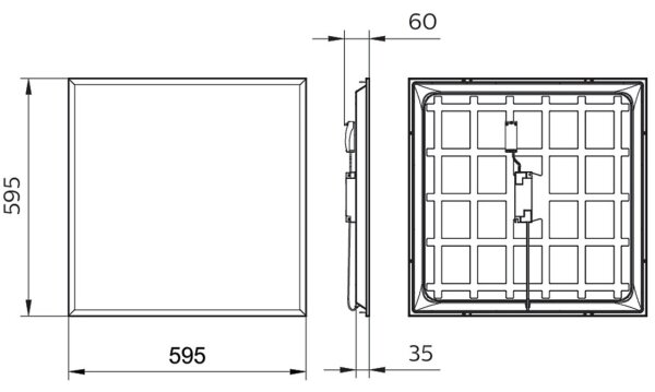 Philips - LED Лампа за окачен таван PROJECTLINE LED/36W/230V 59,5x59,5 см