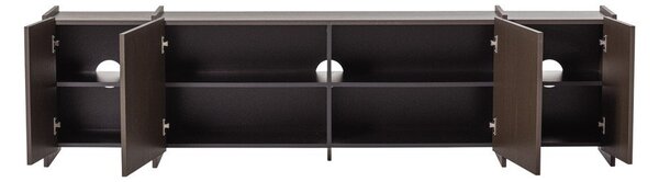 Тъмнокафява маса за телевизор от декор от ясен 200x53x44 cm Brock – WOOOD