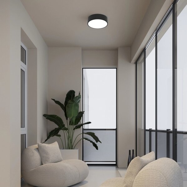 Immax NEO 07200L - LED Димируема лампа RONDATE LED/18W/230V черен Tuya + д.у
