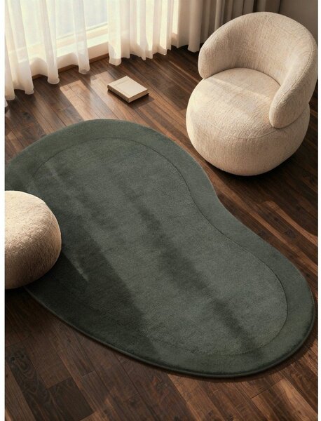 Тъмнозелен ръчно изработен килим със смес от вълна 125x200 cm Kari Organic – Villeroy&Boch