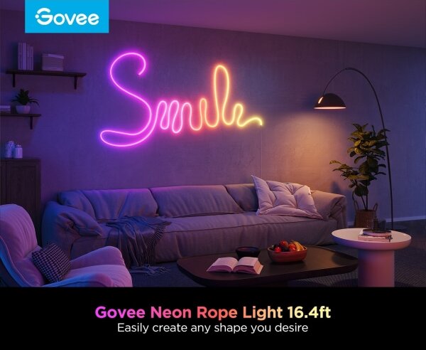 Govee - Neon 2 MATTER сгъваем LED лента 5m RGBIC Wi-Fi IP67