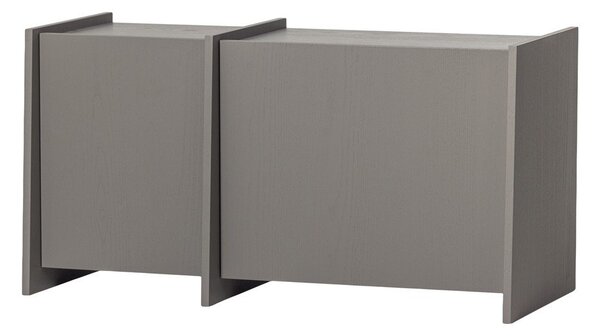 Сива маса за телевизор от декор от ясен 102x53x44 cm Brock – WOOOD