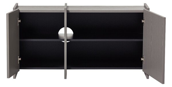 Сива маса за телевизор от декор от ясен 102x53x44 cm Brock – WOOOD