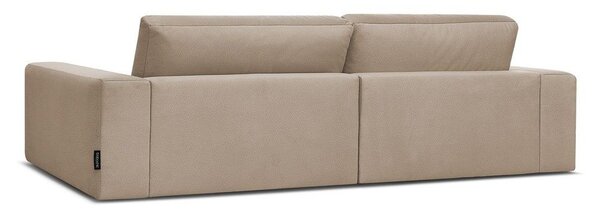 Кафяво-сив кадифен диван 276 cm Sierra – Bobochic Paris