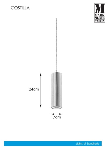 Markslöjd 108472 - Пендел COSTILLA 1xGU10/7W/230V антрацит