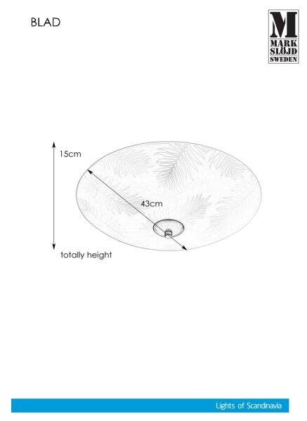 Markslöjd 107755 - Плафон BLAD 3xE14/40W/230V Ø 43 см