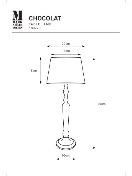 Markslöjd 108776 - Настолна лампа CHOCOLAT 1xE27/40W/230V кафяв/бежов