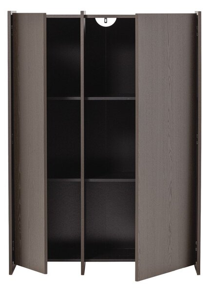 Тъмнокафяво шкафче от декор от ясен 102x140x44 cm Brock – WOOOD