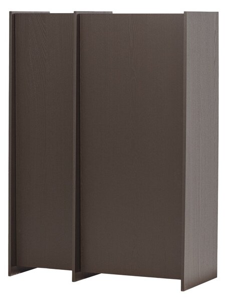 Тъмнокафяво шкафче от декор от ясен 102x140x44 cm Brock – WOOOD