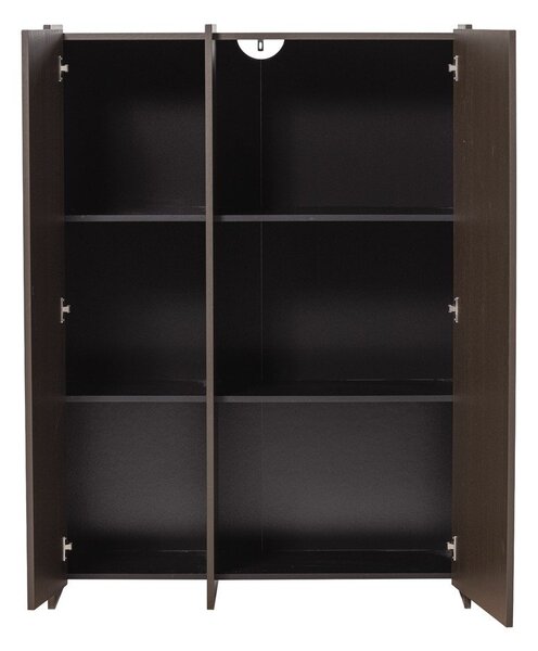 Тъмнокафяво шкафче от декор от ясен 102x140x44 cm Brock – WOOOD