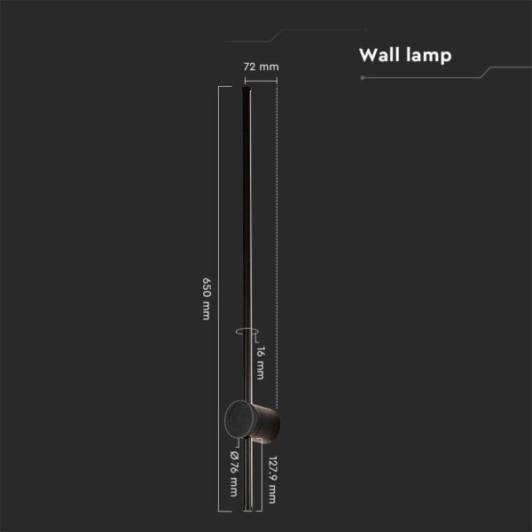 LED Екстериорен аплик LED/12W/230V 4000K IP65 черна