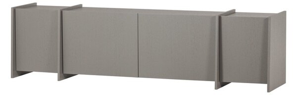 Сива маса за телевизор от декор от ясен 200x53x44 cm Brock – WOOOD