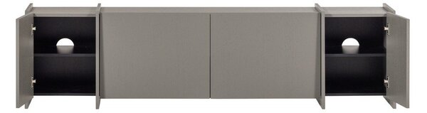 Сива маса за телевизор от декор от ясен 200x53x44 cm Brock – WOOOD