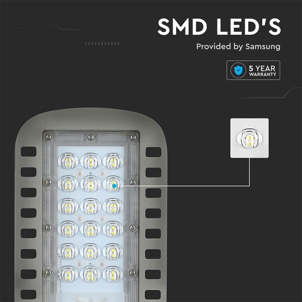 LED Улична лампа SAMSUNG CHIP LED/30W/230V 4000K сив