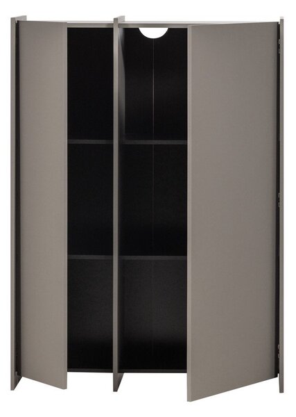 Сиво шкафче от декор от ясен 102x140x44 cm Brock – WOOOD