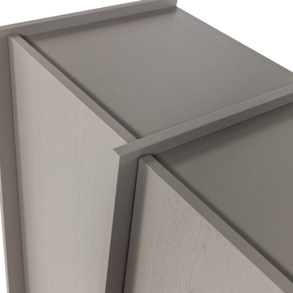 Сиво шкафче от декор от ясен 102x140x44 cm Brock – WOOOD