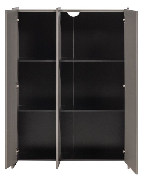 Сиво шкафче от декор от ясен 102x140x44 cm Brock – WOOOD