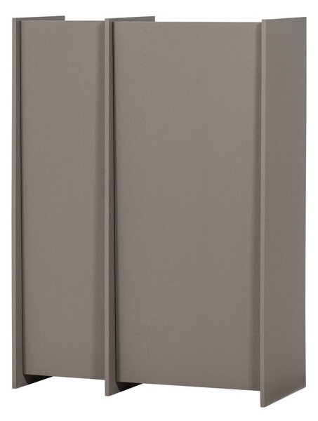 Сиво шкафче от декор от ясен 102x140x44 cm Brock – WOOOD