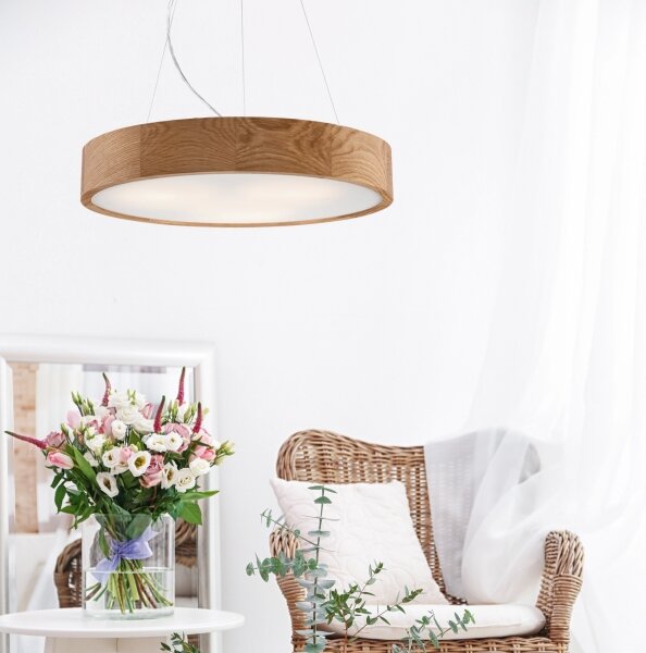 Brilagi - LED полилей на кабел CARVALHO 3xE27/60W/230V дъб диаметър 47,5 см