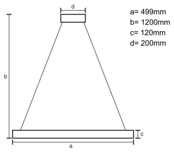 LED Димируем пендел LED/90W/230V 3000-6500K черен + дистанционно управление