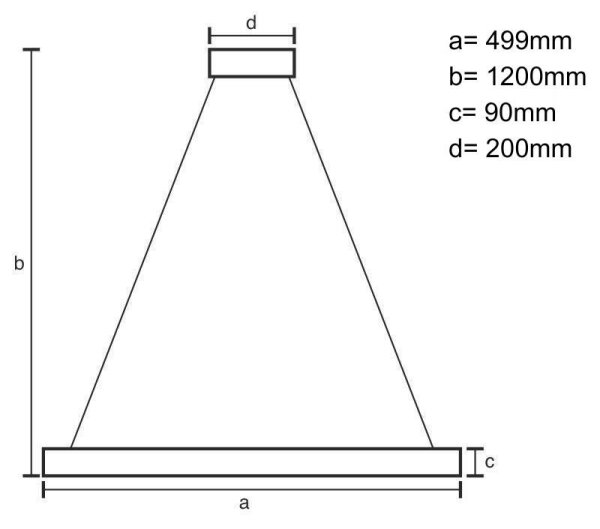 LED Димируем пендел LED/80W/230V 3000-6500K черен + дистанционно управление