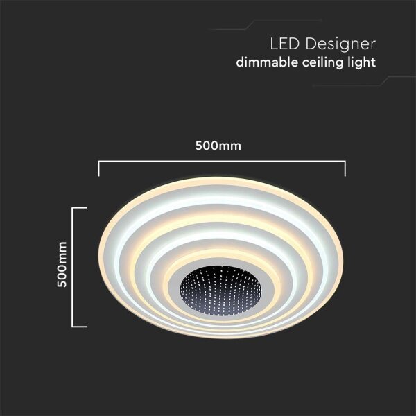 LED Димируем плафон LED/125W/230V 3000-6500K + д.у