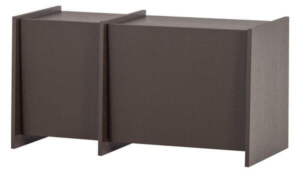 Тъмнокафява маса за телевизор от декор от ясен 102x53x44 cm Brock – WOOOD