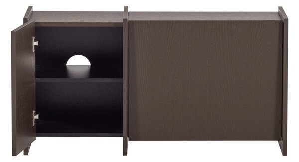 Тъмнокафява маса за телевизор от декор от ясен 102x53x44 cm Brock – WOOOD