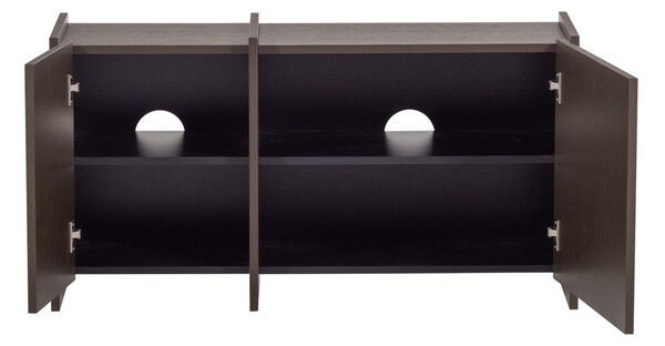 Тъмнокафява маса за телевизор от декор от ясен 102x53x44 cm Brock – WOOOD