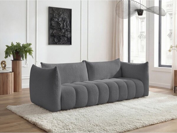 Сив диван от прежда с примки от букле 286 cm Azra – Bobochic Paris