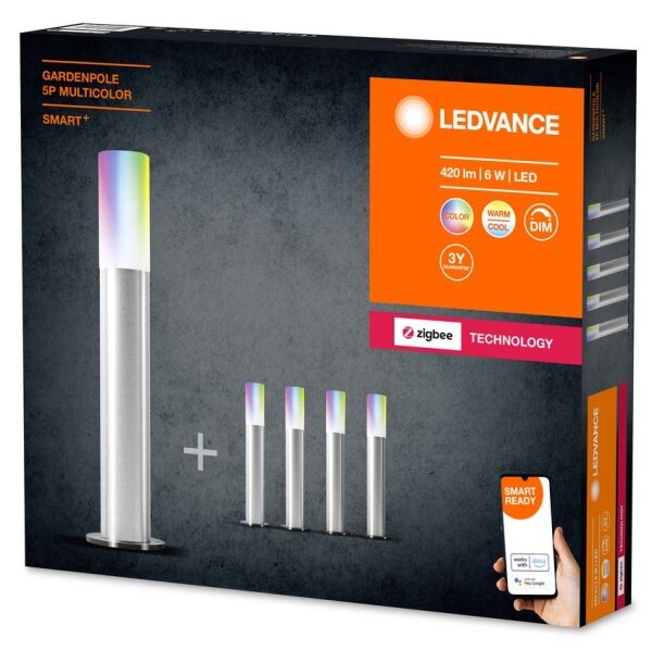 Ledvance - К-кт 5x LED RGBW Екстериорна лампа SMART+ GARDENPOLE LED/6W/230V IP44