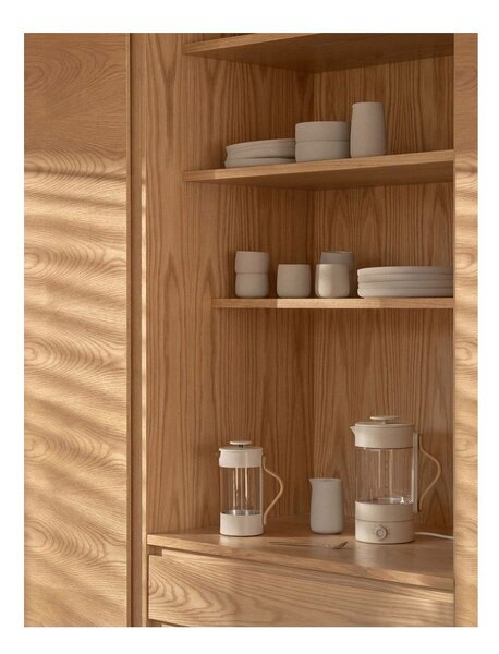 Бежова стъклена електрическа кана 1,2 l Emma – Stelton