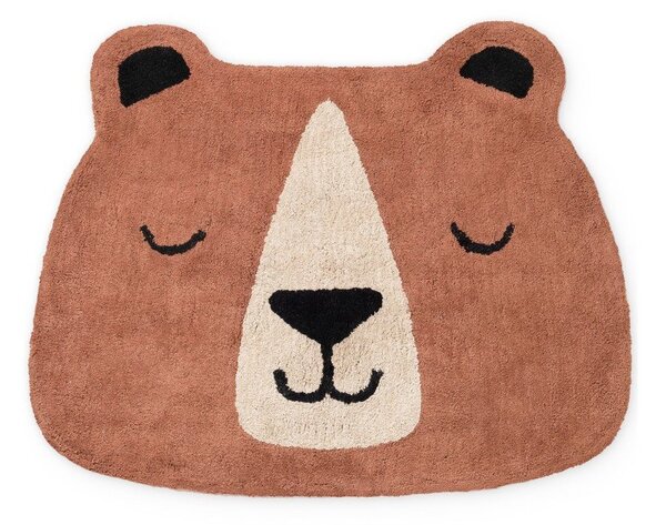 Кафяв памучен детски килим подходящ за пране/ръчно изработен 101x120 cm Snuggle Benni – Hanse Home