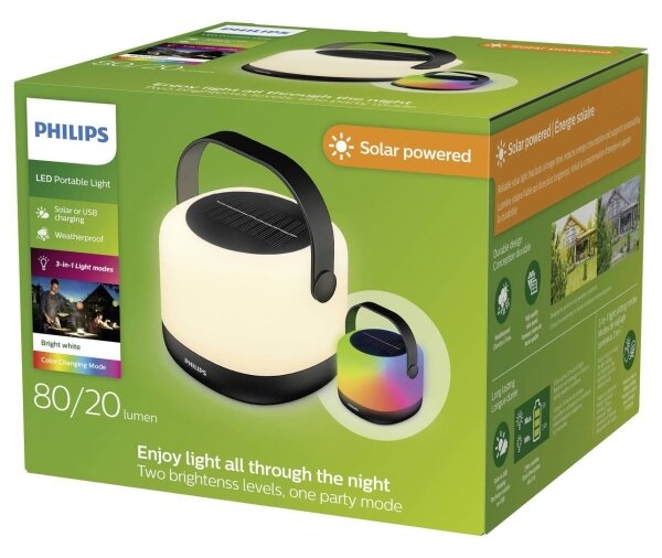 Philips - LED RGBW Димируем соларен portable лампа ALULA LED/1,2W/5V IP44