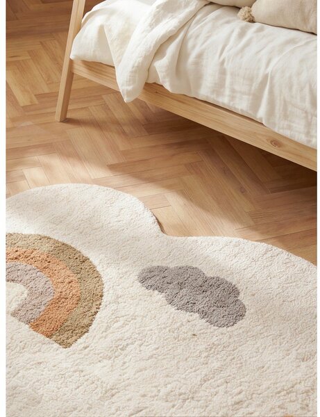 Кремав памучен детски килим подходящ за пране/ръчно изработен 140x200 cm Snuggle Willy – Hanse Home
