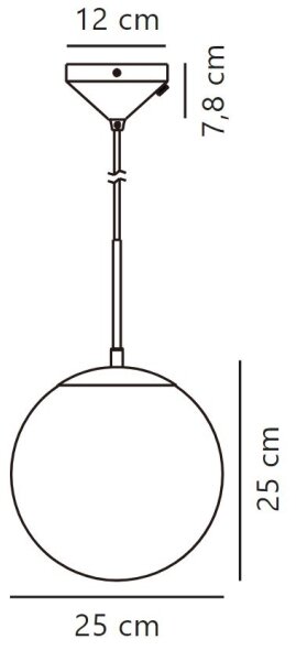 Nordlux - Пендел GRANT 1xE14/25W/230V Ø 25 см