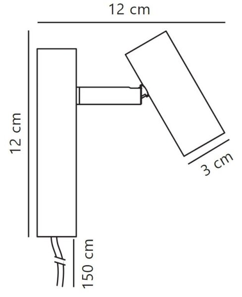 Nordlux - LED Димируем стенен спот OMARI LED/3,2W/230V черен