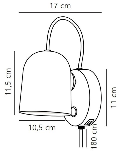 DFTP by Nordlux - Спот аплик ANGLE 1xGU10/25W/230V бял